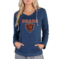 Concepts Sport Women's Mainstream Tri-Blend Raglan Hoodie V-Neck Top - Chicago Bears