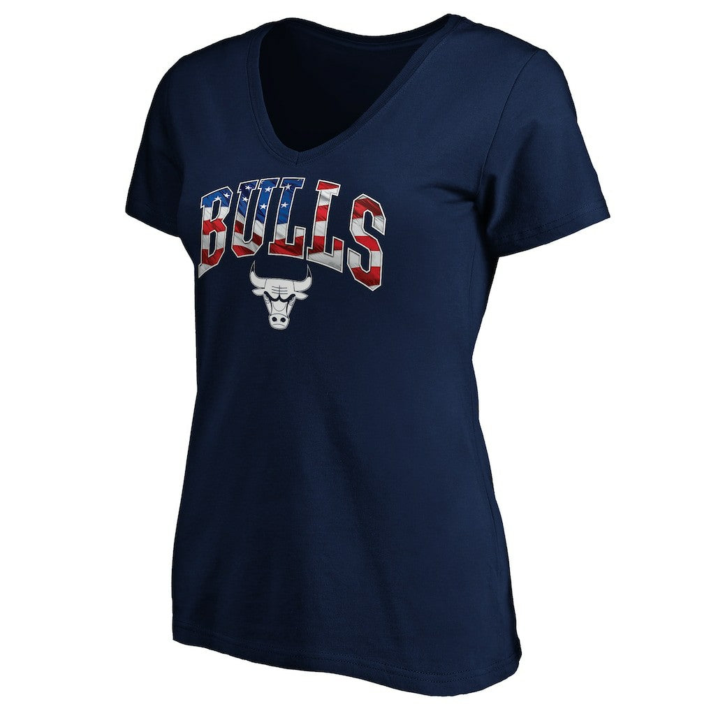 NBA Chicago Bulls Women's Banner Wave V-Neck T-Shirt sale