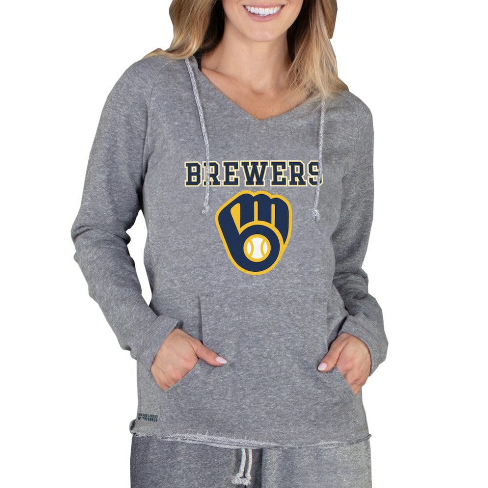 MLB Milwaukee Brewers Concepts Sport Women's Mainstream Terry Long Sleeve Hoodie Top