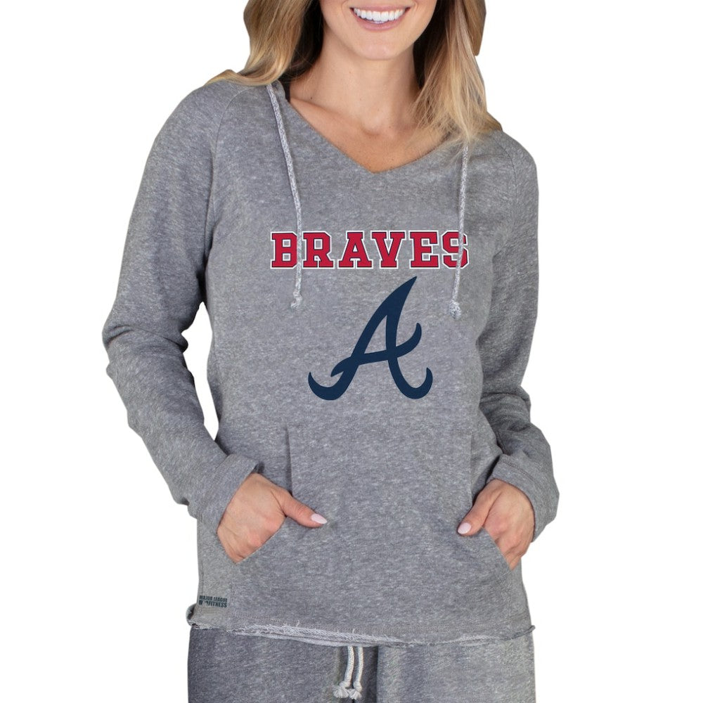 MLB Atlanta Braves Concepts Sport Women's Mainstream Terry Long Sleeve Hoodie Top