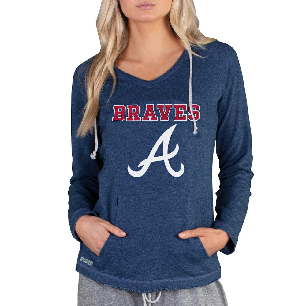 MLB Atlanta Braves Concepts Sport Women's Mainstream Terry Long Sleeve Hoodie Top