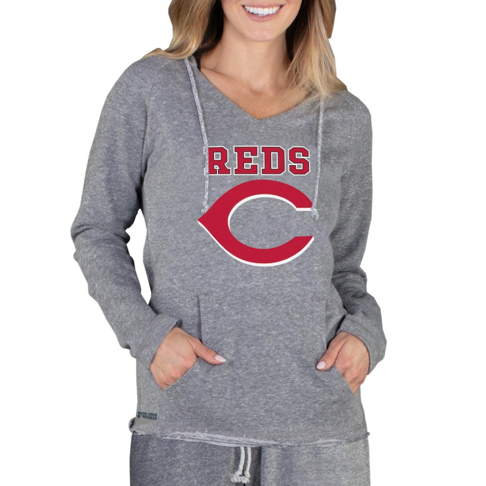 MLB Cincinnati Reds Concepts Sport Women's Mainstream Terry Long Sleeve Hoodie Top
