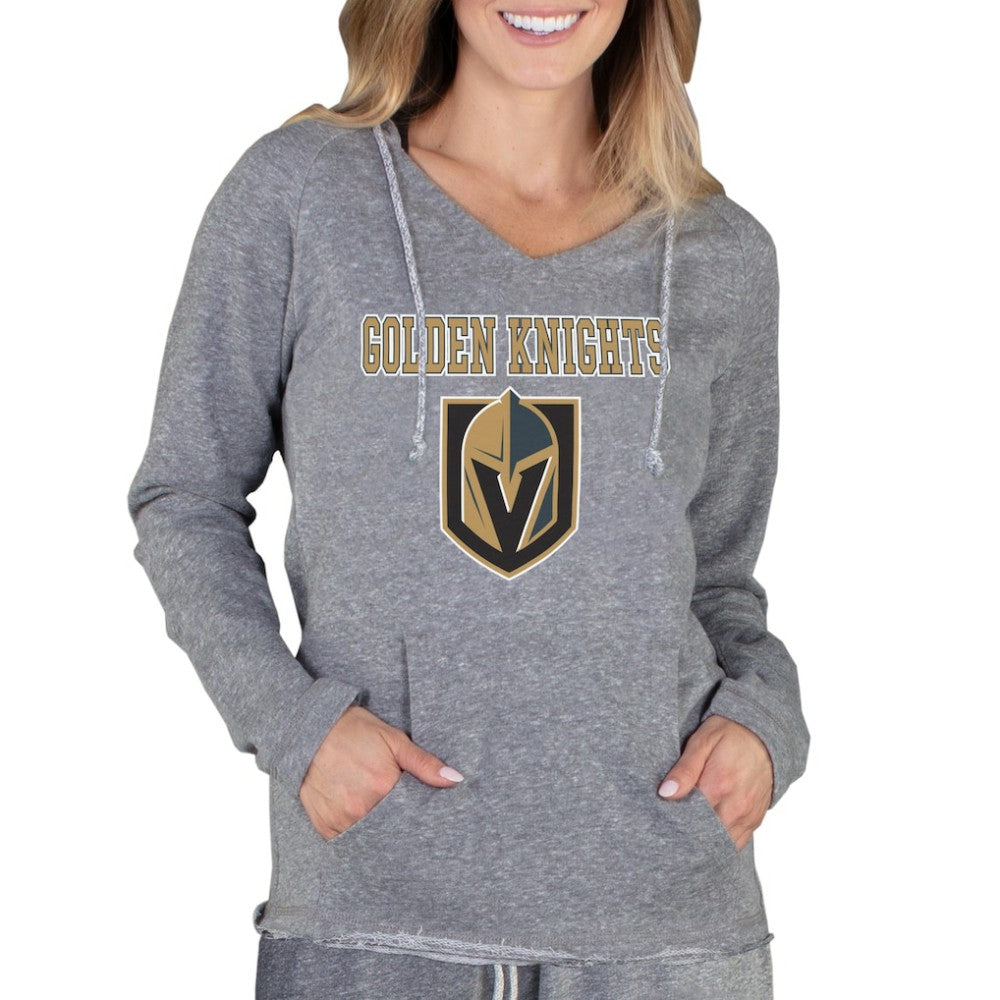 NHL Gray Vegas Golden Knights Concepts Sport Women's Mainstream Terry Tri-Blend Long Sleeve Hooded Top