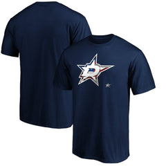 NHL Navy Dallas Stars Banner Wave Logo T-Shirt
