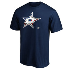 NHL Navy Dallas Stars Banner Wave Logo T-Shirt