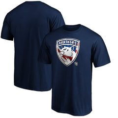 NHL Navy Florida Panthers Banner Wave Logo T-Shirt