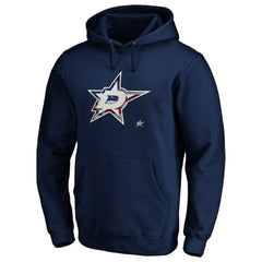 NHL Navy Dallas Stars Banner Wave Logo Pullover Hoodie