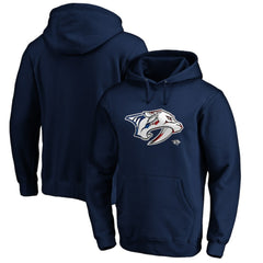 NHL Navy Nashville Predators Banner Wave Logo Pullover Hoodie
