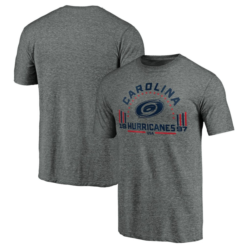 NHL Heathered Gray Carolina Hurricanes Team Freedom Tri-Blend T-Shirt
