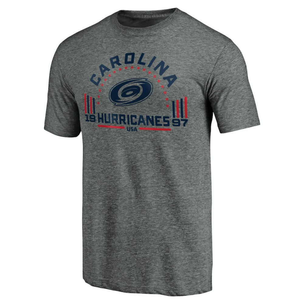 NHL Heathered Gray Carolina Hurricanes Team Freedom Tri-Blend T-Shirt