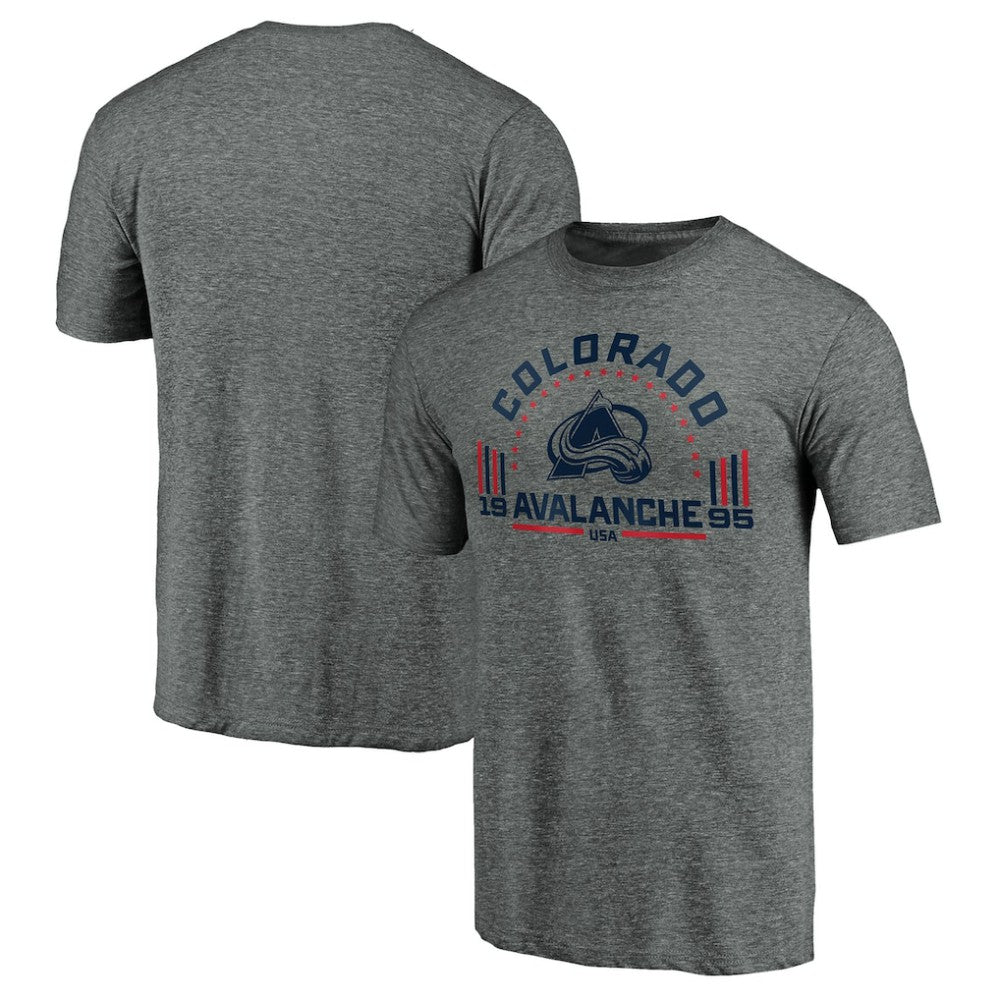 NHL Heathered Gray Colorado Avalanche Team Freedom Tri-Blend T-Shirt