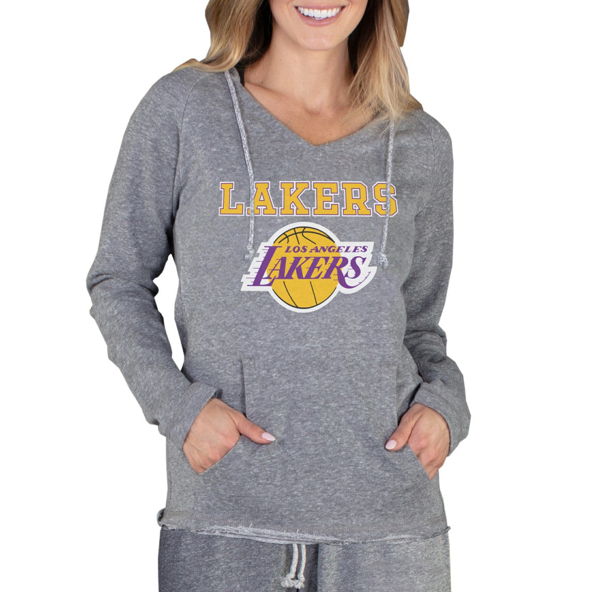 NBA Los Angeles Lakers Concepts Sport Women's Mainstream Terry Hooded Top