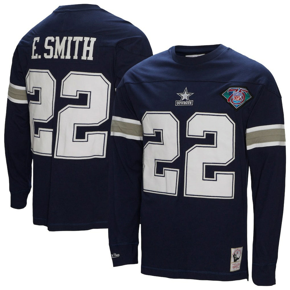 Emmitt Smith  Throwback Retired Player Name & Number Long Sleeve Top - Dallas Cowboys