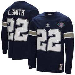 Emmitt Smith  Throwback Retired Player Name & Number Long Sleeve Top - Dallas Cowboys