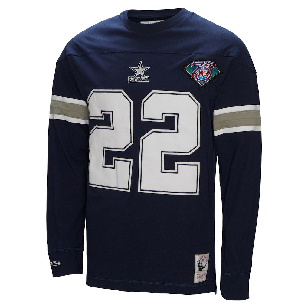 Emmitt Smith  Throwback Retired Player Name & Number Long Sleeve Top - Dallas Cowboys