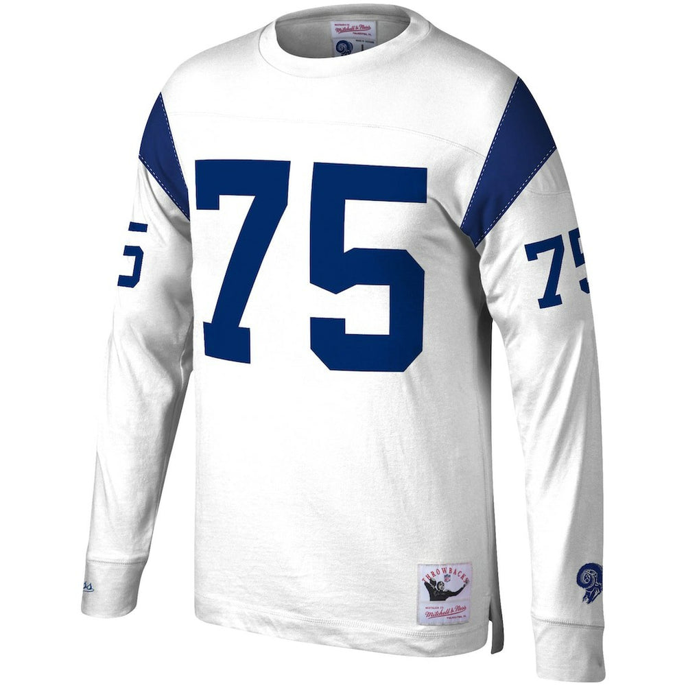 Deacon Jones  Throwback Retired Player Name & Number Long Sleeve Top - Los Angeles Rams