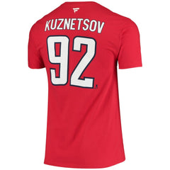 NHL Red Evgeny Kuznetsov Washington Capitals Fanatics Name & Number T-Shirt