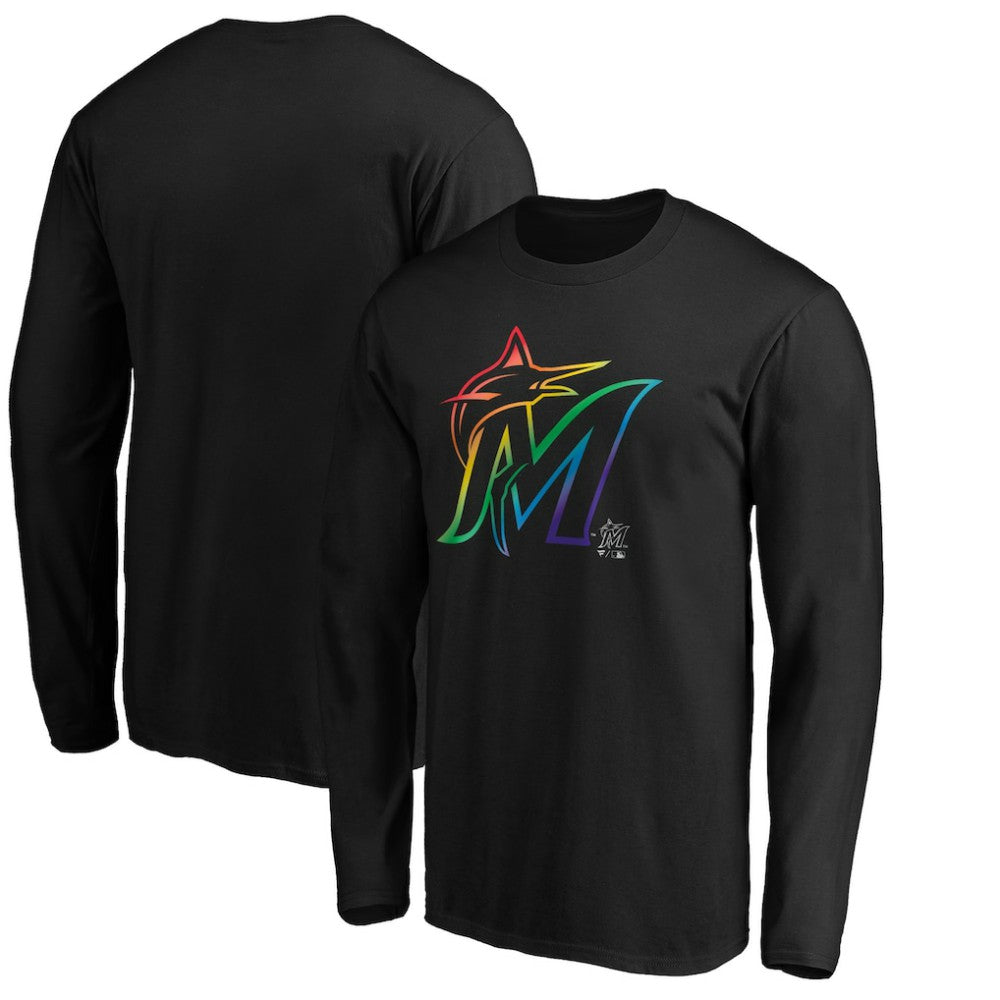 MLB Miami Marlins Team Pride Logo Long Sleeve T-Shirt