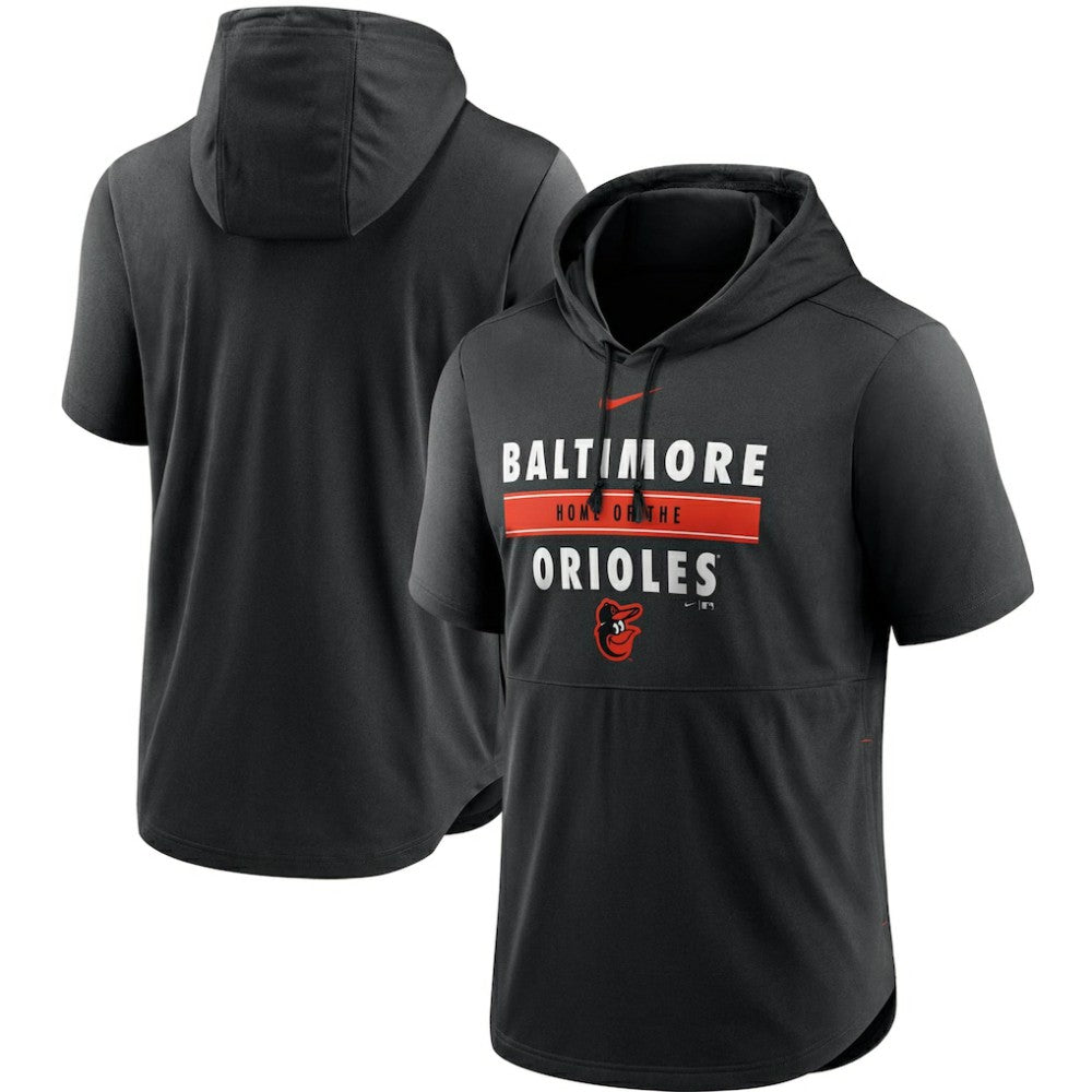 MLB Baltimore Orioles Nike Home Team Short Sleeve Performance Hoodie Top