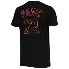 MLB Joe Panik San Francisco Giants 5th & Ocean by New Era Women's Script Name and Number V-Neck T-Shirt Black