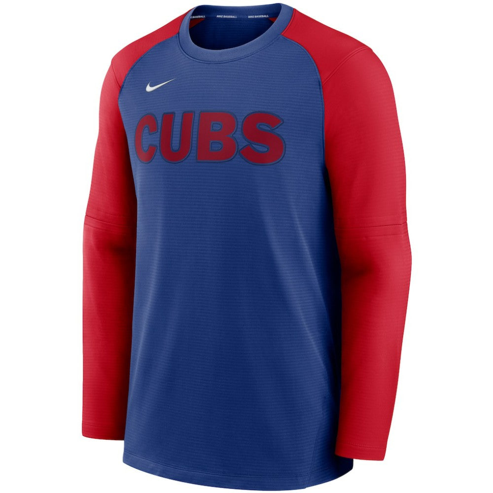 MLB Chicago Cubs Nike Authentic Collection Pregame Performance Raglan Pullover Sweatshirt