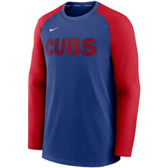 MLB Chicago Cubs Nike Authentic Collection Pregame Performance Raglan Pullover Sweatshirt