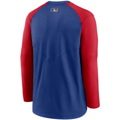 MLB Chicago Cubs Nike Authentic Collection Pregame Performance Raglan Pullover Sweatshirt