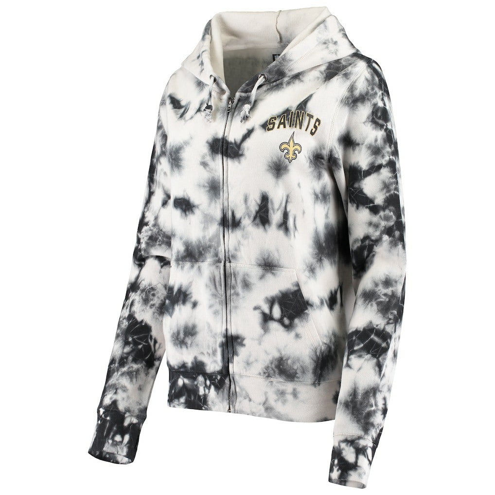 Women's Tie Dye Fleece Full-Zip Hoodie - New Orleans Saints