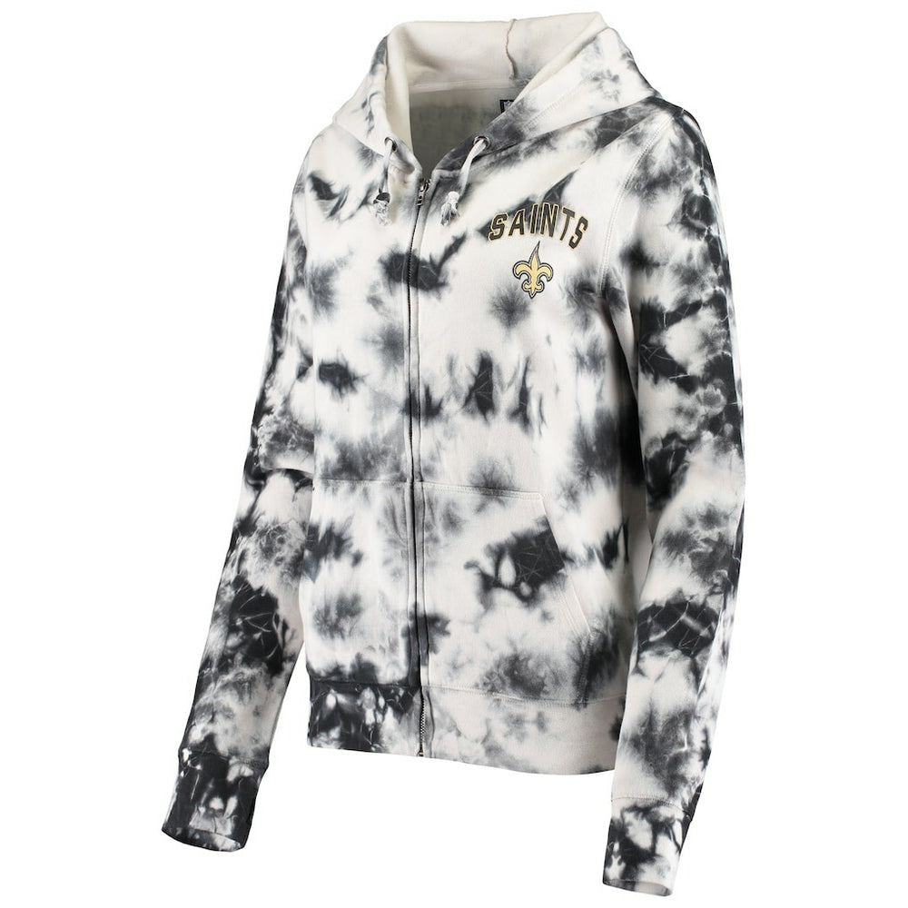 Women's Tie Dye Fleece Full-Zip Hoodie - New Orleans Saints