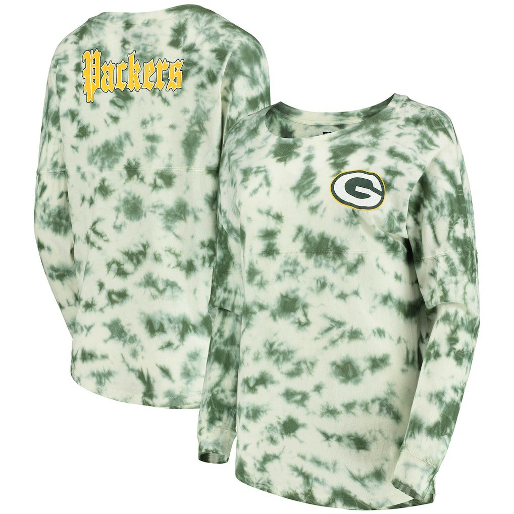 Women's Tie-Dye Long Sleeve T-Shirt - Green Bay Packers