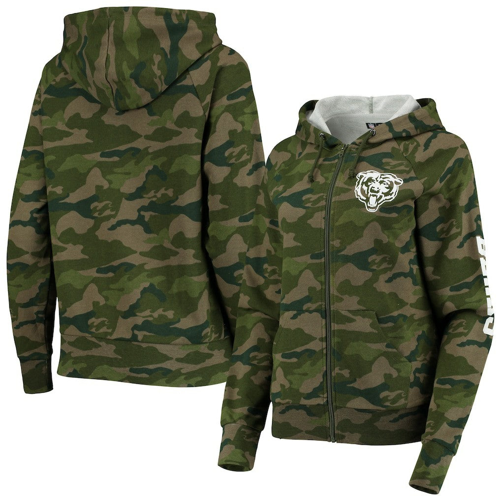 Women's Raglan Full-Zip Hoodie - Chicago Bears