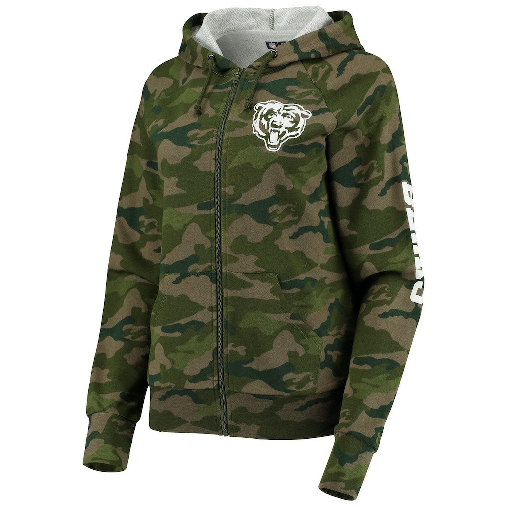 Women's Raglan Full-Zip Hoodie - Chicago Bears