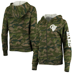 Women's Raglan Full-Zip Hoodie - Los Angeles Rams