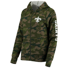 Women's Raglan Full-Zip Hoodie - New Orleans Saints