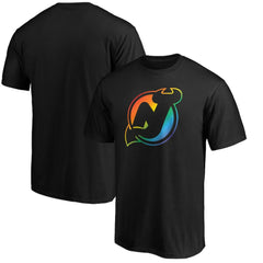 NHL Black New Jersey Devils Team Pride Logo T-Shirt