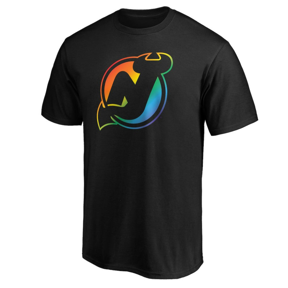 NHL Black New Jersey Devils Team Pride Logo T-Shirt