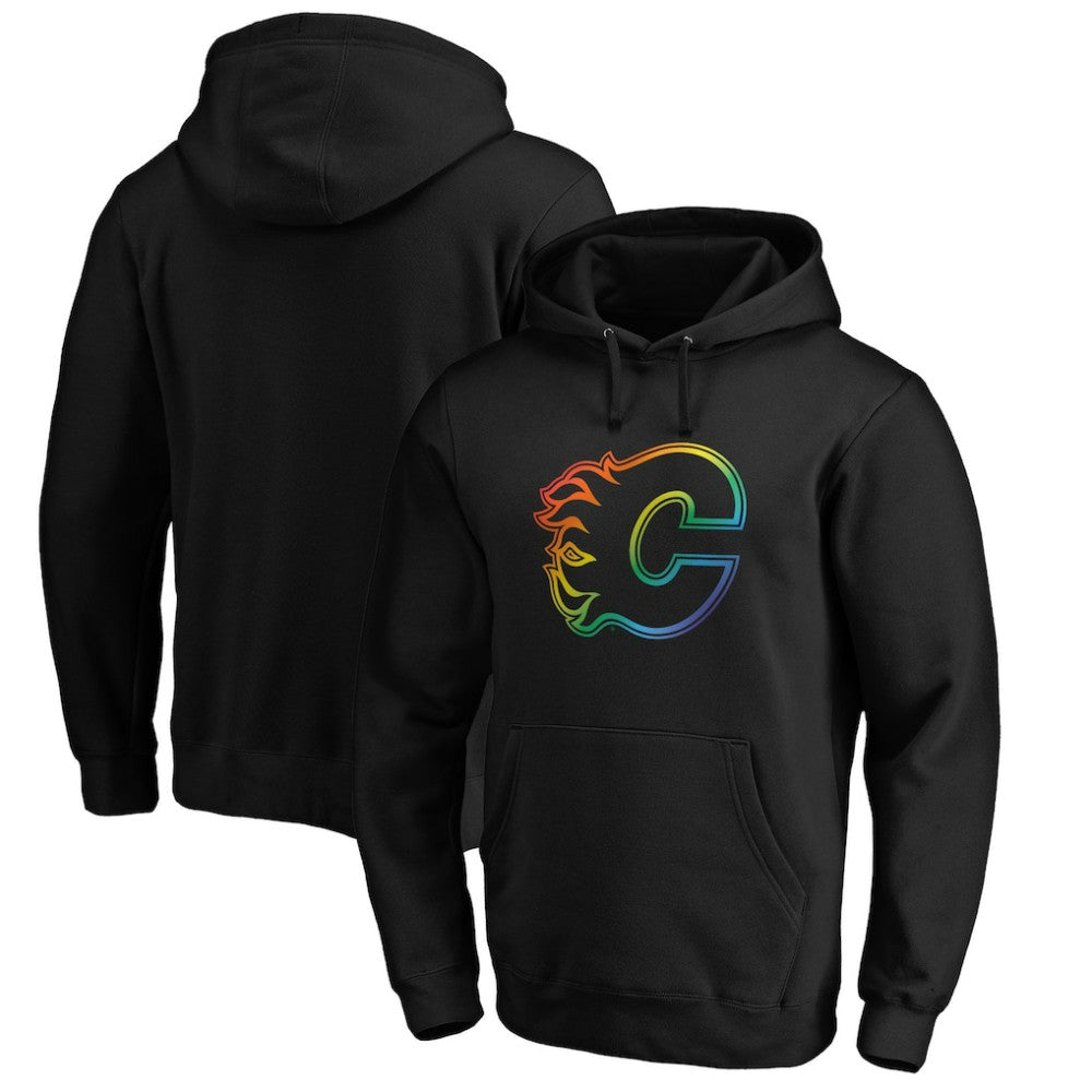 NHL Black Calgary Flames Team Pride Logo Pullover Hoodie
