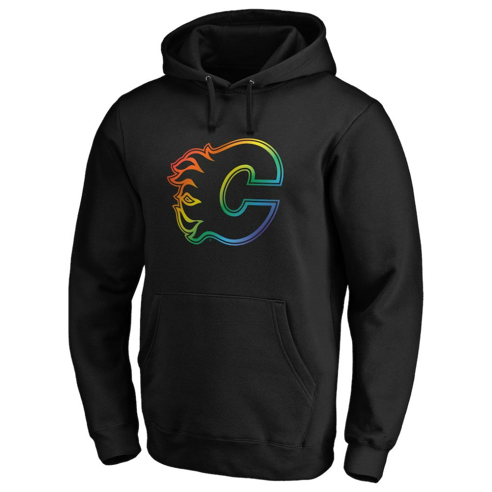 NHL Black Calgary Flames Team Pride Logo Pullover Hoodie