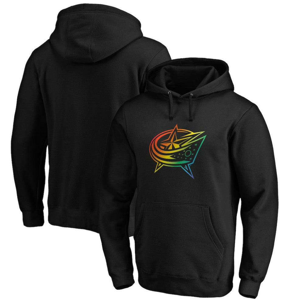 NHL Black Columbus Blue Jackets Team Pride Logo Pullover Hoodie