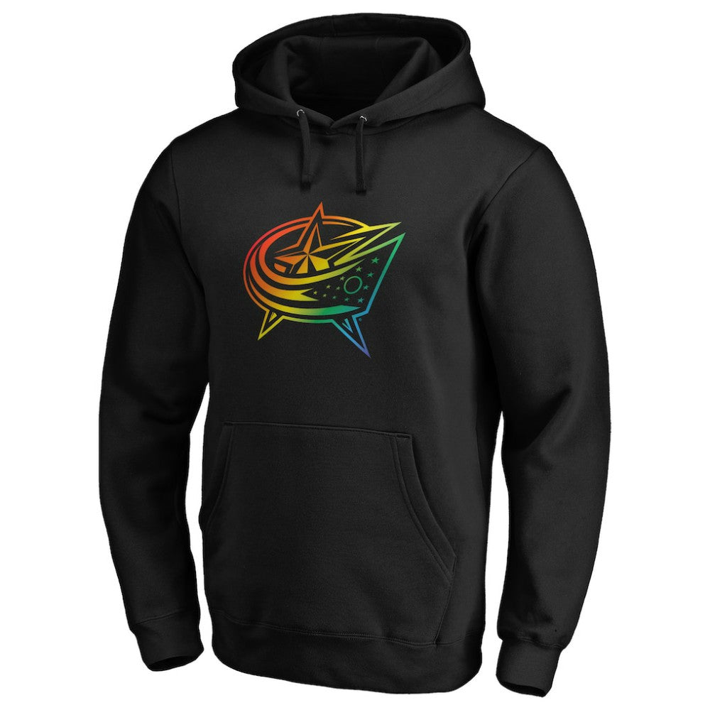 NHL Black Columbus Blue Jackets Team Pride Logo Pullover Hoodie