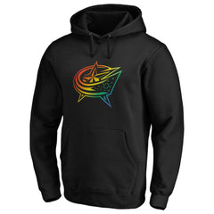 NHL Black Columbus Blue Jackets Team Pride Logo Pullover Hoodie