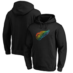 NHL Black Detroit Red Wings Team Pride Logo Pullover Hoodie