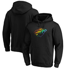 NHL Black Minnesota Wild Team Pride Logo Pullover Hoodie