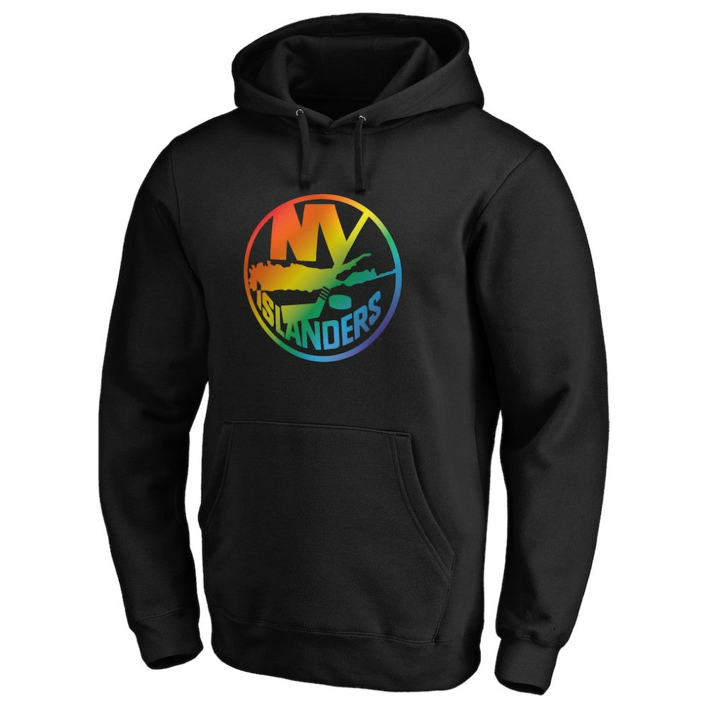 NHL Black New York Islanders Team Pride Logo Pullover Hoodie