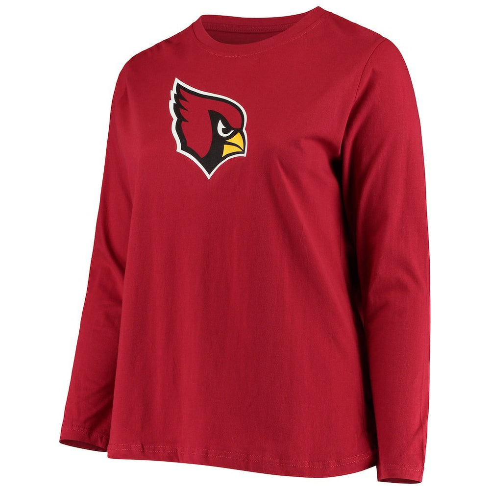 Women's Plus Size Primary Logo Long Sleeve Scoop Neck T-Shirt - Arizona Cardinals