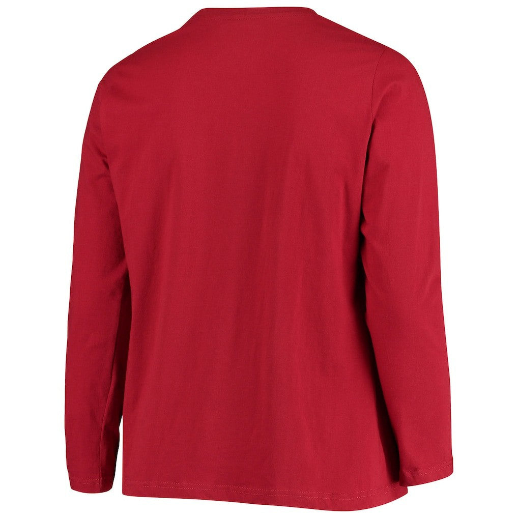 Women's Plus Size Primary Logo Long Sleeve Scoop Neck T-Shirt - Arizona Cardinals