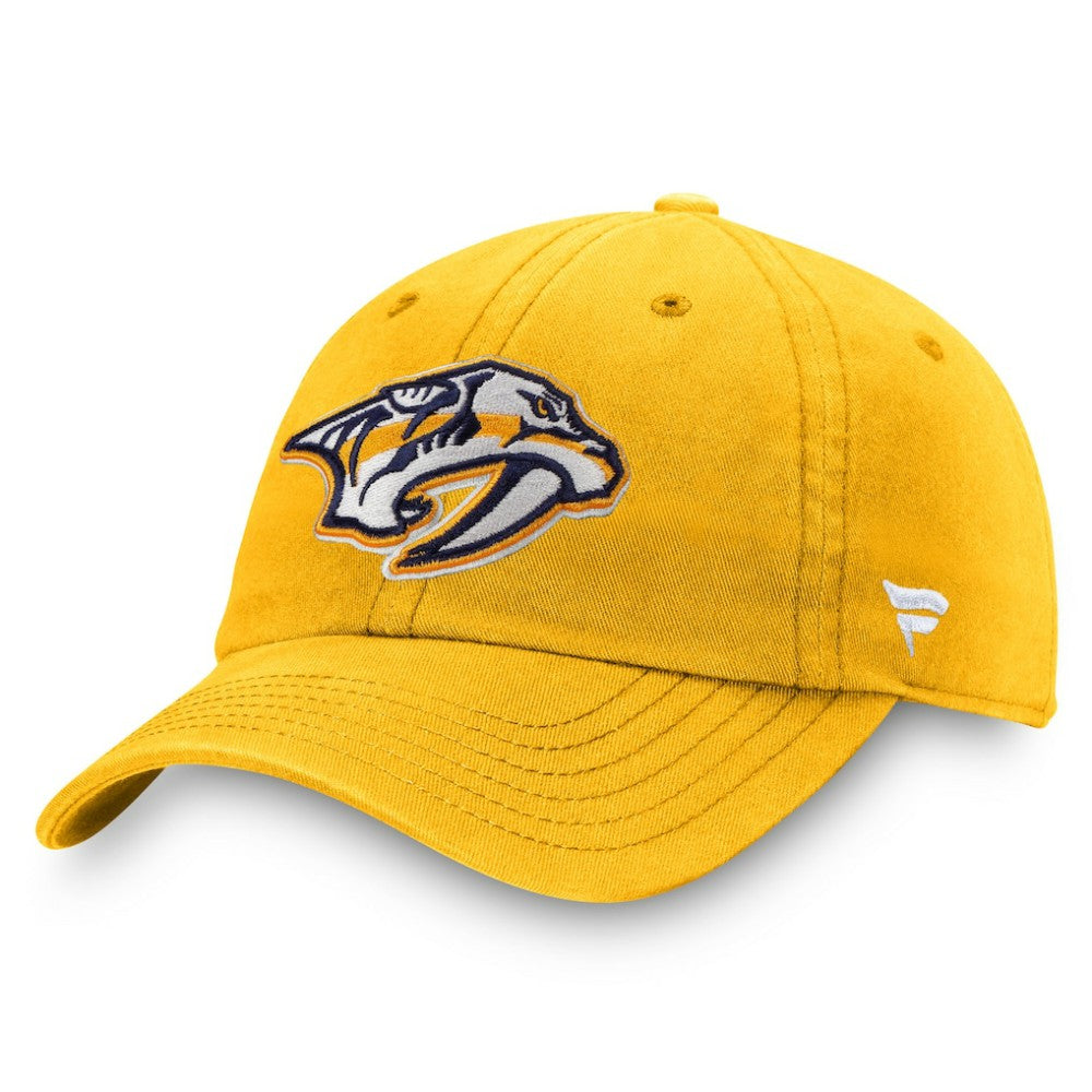 NHL Gold Nashville Predators Fanatics Core Primary Logo Adjustable Hat