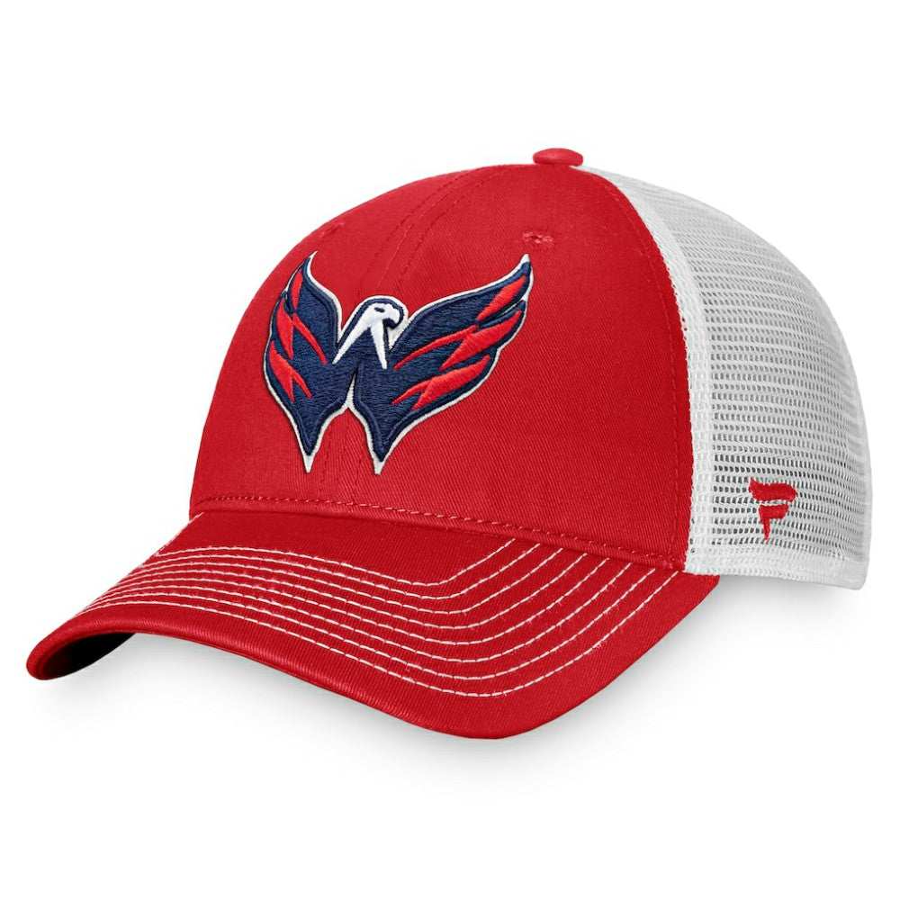 NHL Red/White Washington Capitals Fanatics Core Primary Logo Trucker Adjustable Hat