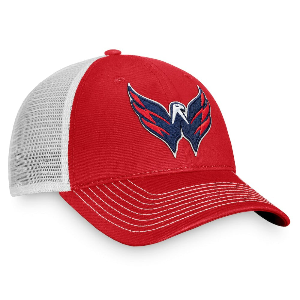 NHL Red/White Washington Capitals Fanatics Core Primary Logo Trucker Adjustable Hat
