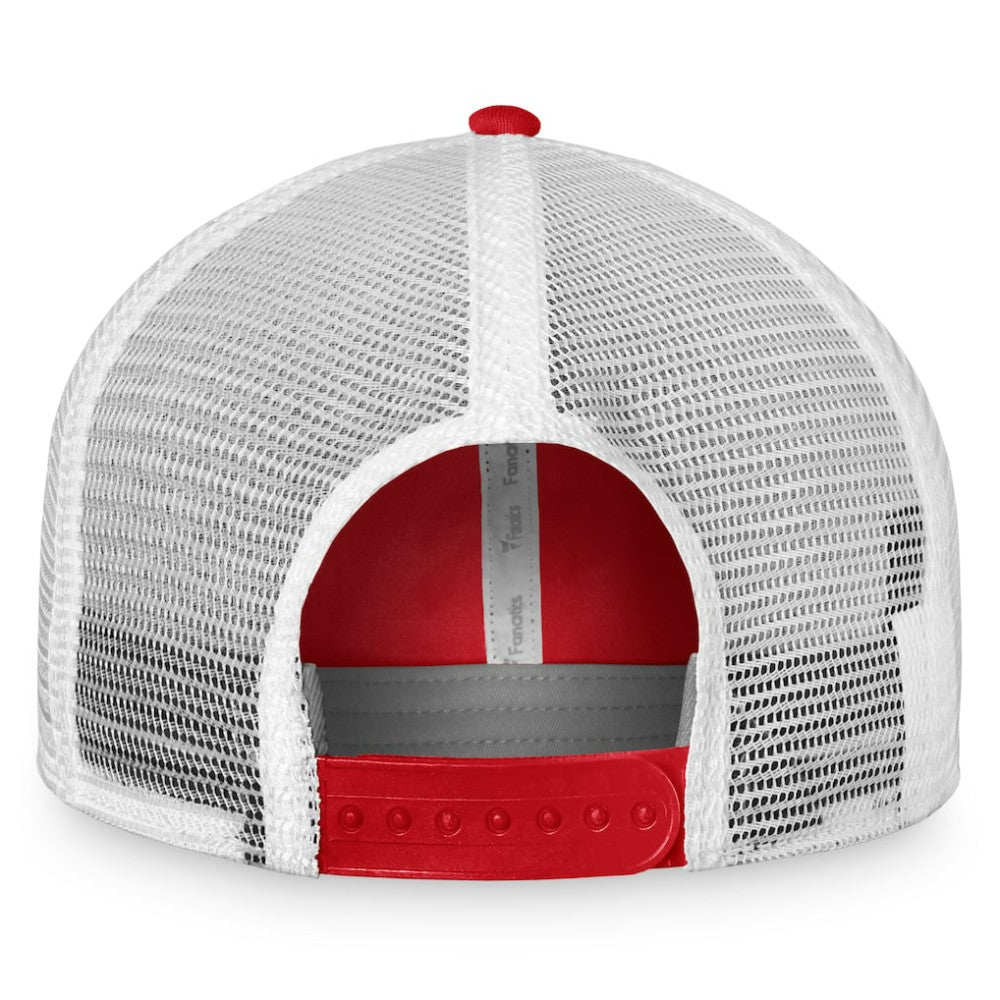 NHL Red/White Washington Capitals Fanatics Core Primary Logo Trucker Adjustable Hat